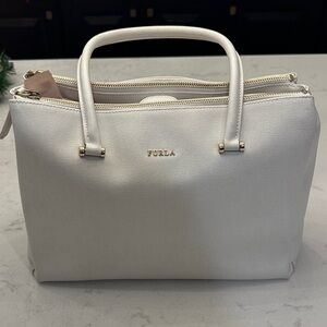 Furla Cream Satchel Bag